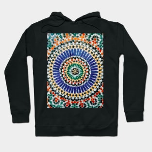 Moroccan tiles with geometric shapes oil painting Hoodie